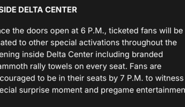 Concerning the home opener: “Fans are encouraged to be in their seats by 7 P.M. to witness a special surprise moment and pregame entertainment.”