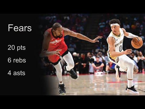 Fears vs Rockets All Possessions 20 pts, 6 rebs, 4 asts