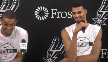 Keldon Johnson hearing the French language for possibly the first time