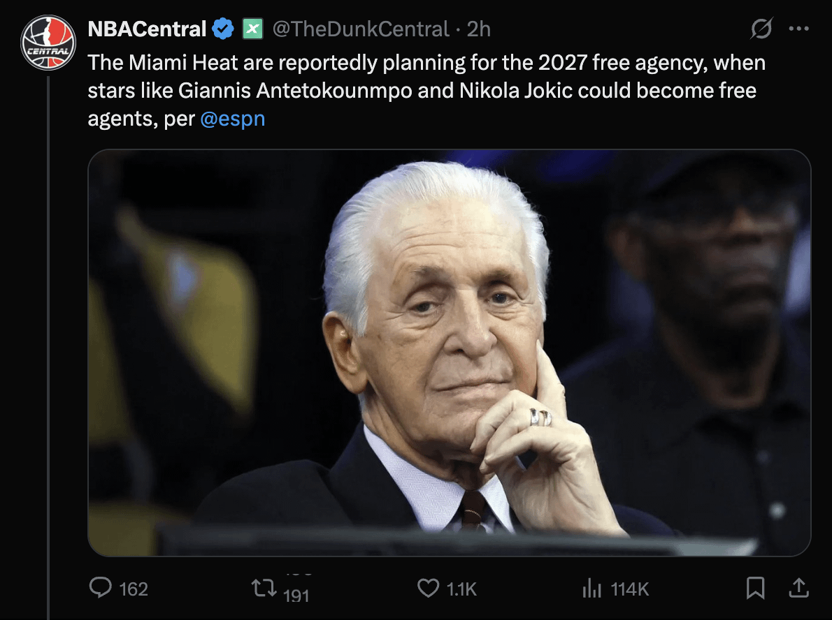 Thought exercise: What are the chances (%) the Heat land a true superstar like Giannis or Jokic in Free Agency?