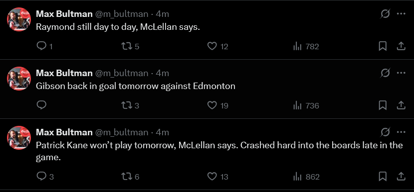 A string of updates from Max Bultman