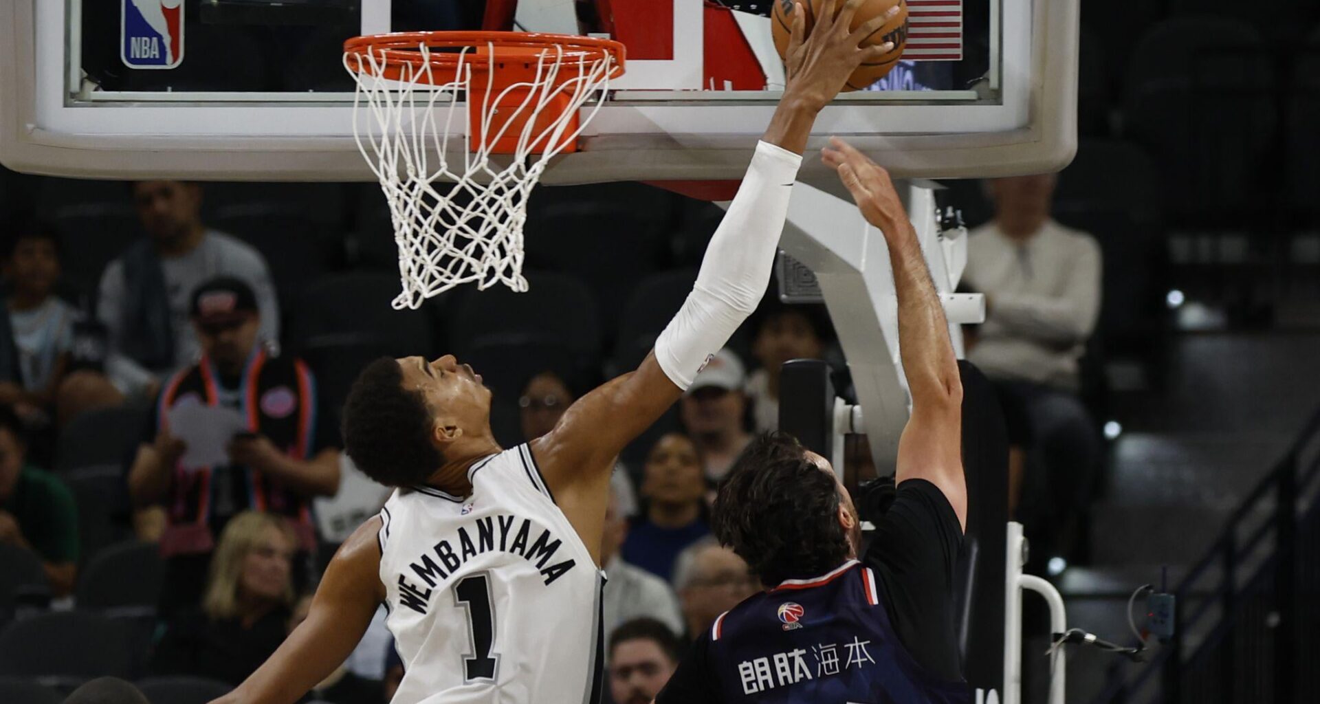 Wemby already in midseason form as both shot-blocker and wordsmith