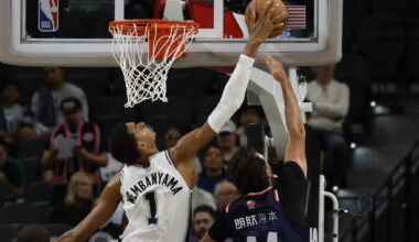 Wemby already in midseason form as both shot-blocker and wordsmith