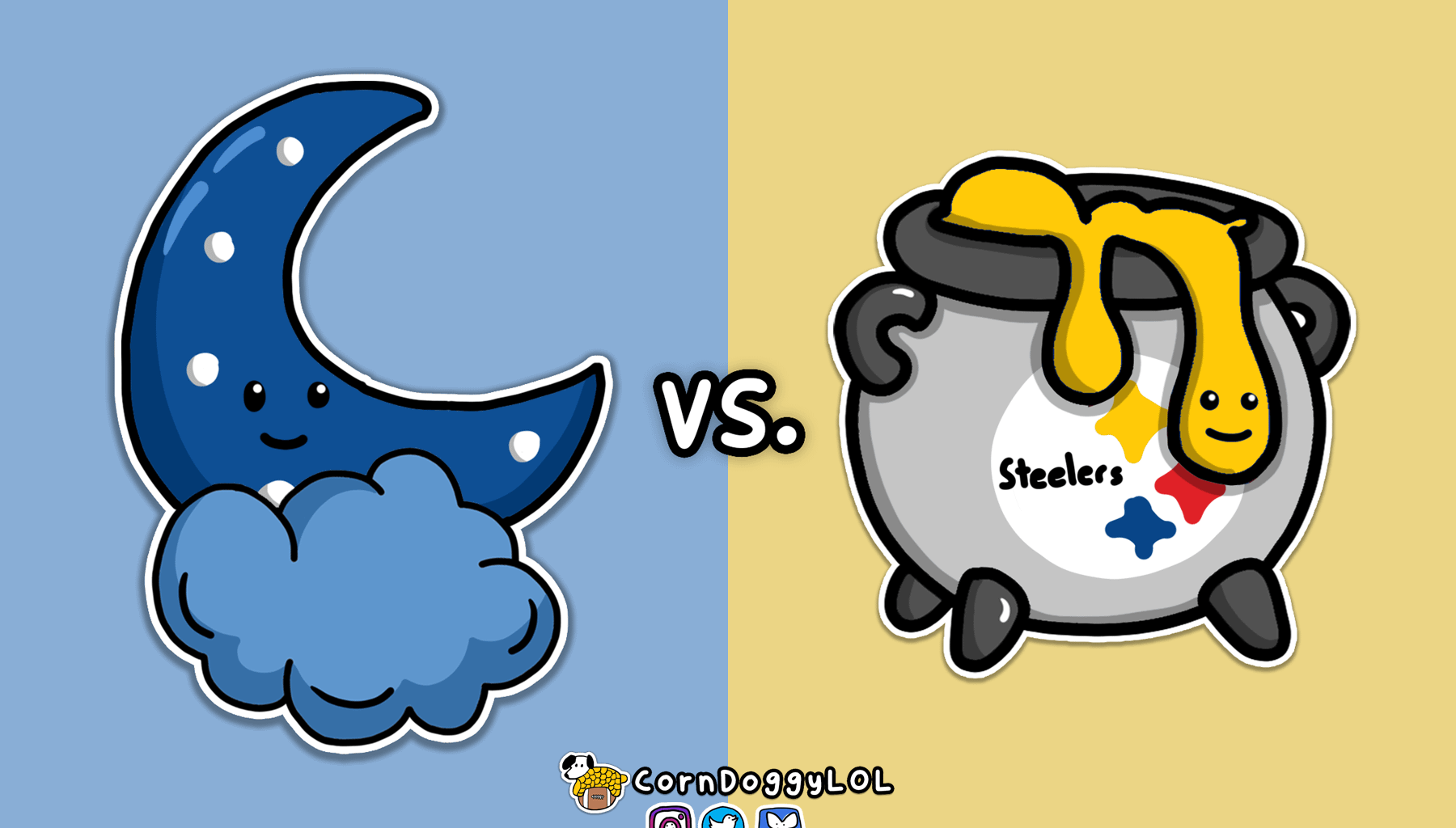 Pittsburgh Steelers Week 9 Matchup Doodle (Halloween Edition)