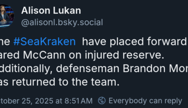 McCann moved to IR