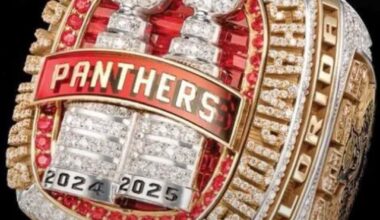 Our good friends the Panthers got their Championship ring tonight…and it looks familiar! 🤩