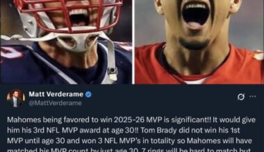 [Verderame] On Significance of Patrick Mahomes being favored & if he wins 3rd NFL MVP