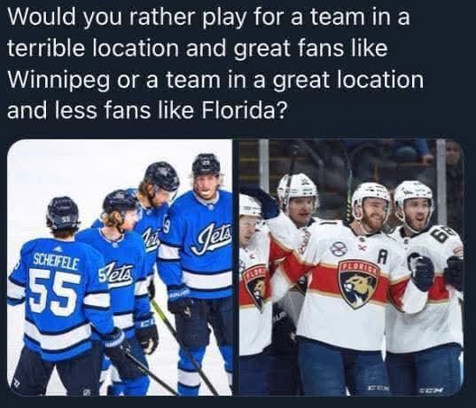 Living tax-free in Florida and rent-free in every other teams' fans' heads