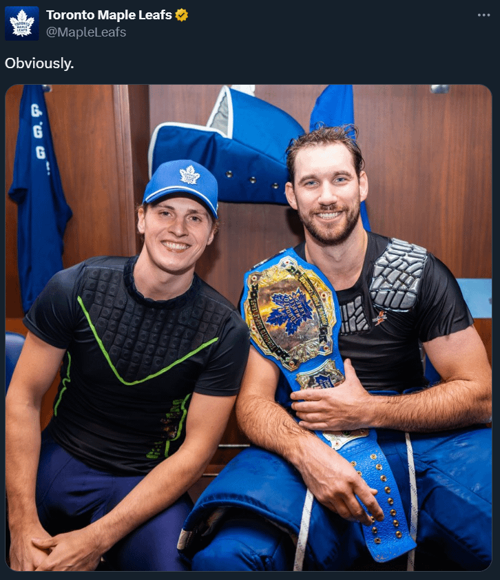 "Obviously." Stolarz Gifted The Belt After Gifting The Leafs A Win