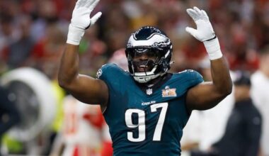 2024: Milton Williams: 3.5 sacks and 25 total pressures in 211 pass rushing snaps. 2025: Moro Ojomo: 4 sacks and 28 total pressures in 208 pass rushing snaps.