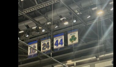 [John Kelly] No matter how many games I’ve broadcasted in this building, I still look up at my dad’s banner each time before face off. Thanks for the warm welcome back STL.