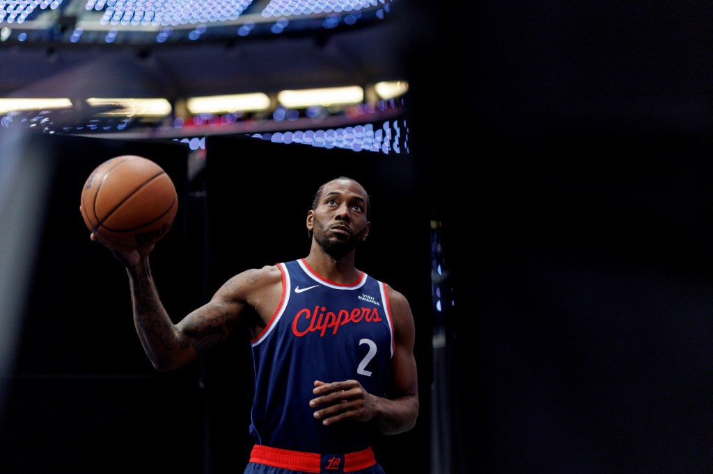 Leonard in the gym at the start of training camp – Daily Breeze