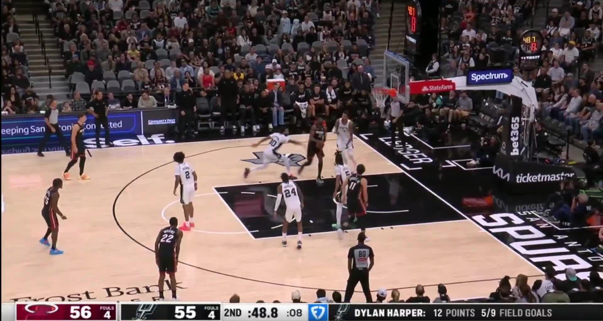 [Highlight] Bam Adebayo blows by Victor Wembanyama and DUNKS all over him