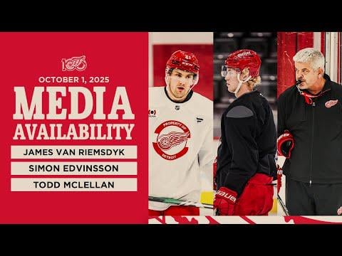 James van Riemsdyk, Simon Edvinsson, Todd McLellan Media | Oct. 1, 2025