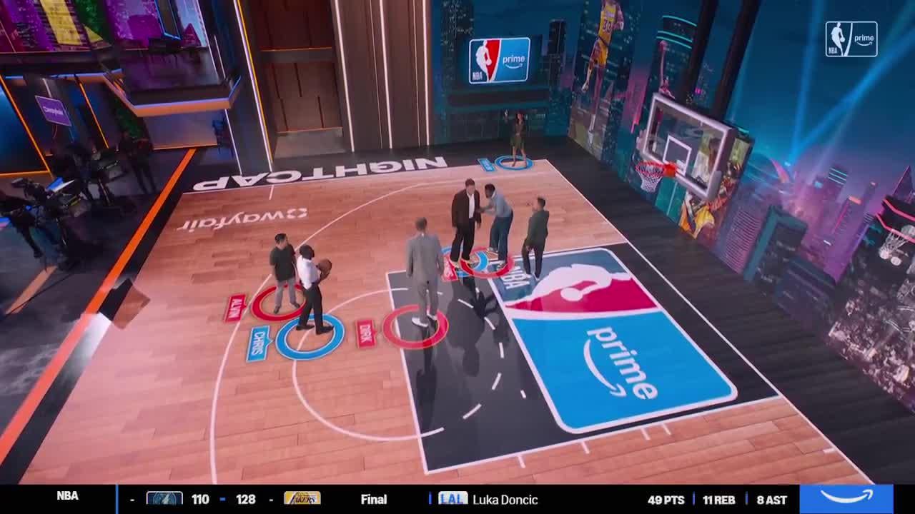 [NBA on Prime] Steve Nash, Blake Griffin, and Udonis Haslem use Prime’s new LED court to show how the Lakers and other teams are executing the Angle Pick-and-Roll