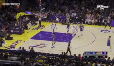 Draymond airballs a wide-open three as Luka yells from the bench, “Oh, hell no!”