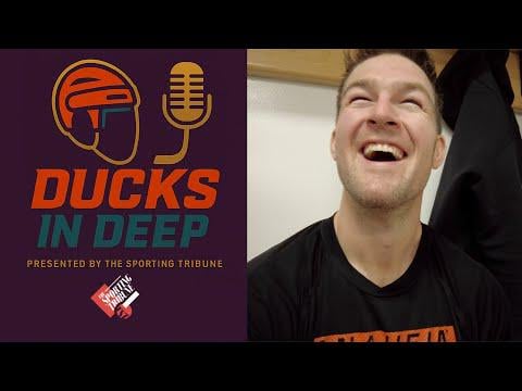 Ross Johnston on his career night, Gordie Howe Hat Trick and surprising analytic start, and Leo Carlsson on his own sizzling streak | Full Ducks Practice Media from Boston