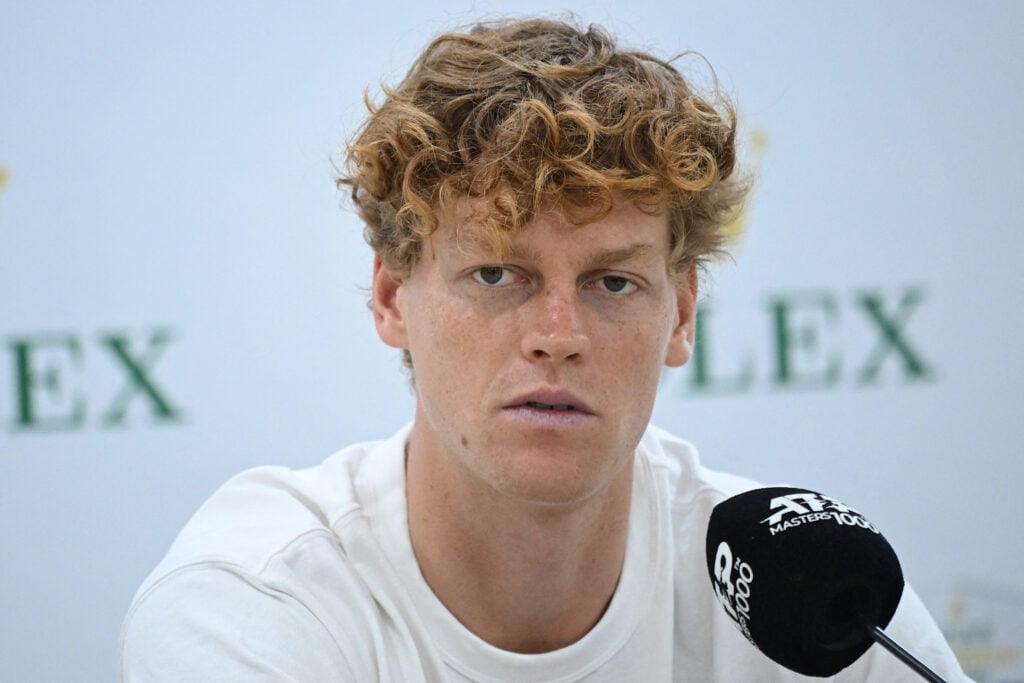 Jannik Sinner attends a press conference at the Shanghai Masters tennis tournament in Shanghai.
