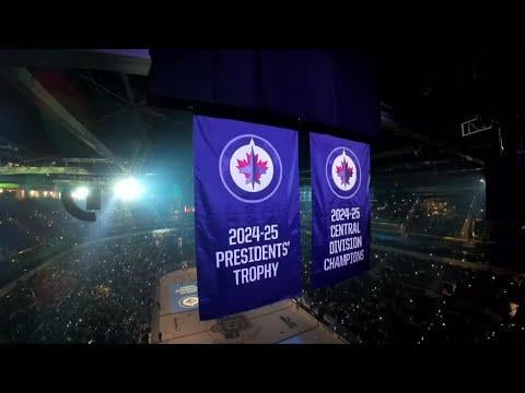 Winnipeg Jets unveil 2024-25 President Trophy and Central Division Champion banners