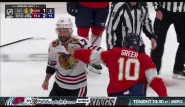 Foligno Vs. Greer 10/7/25