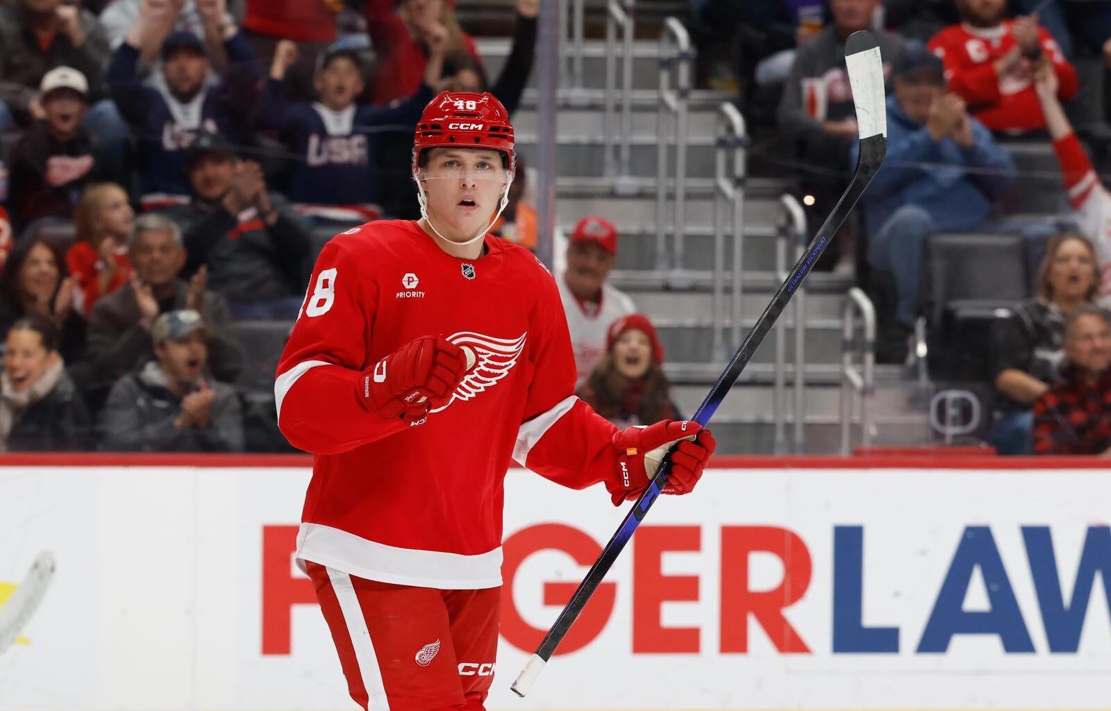 [Jake Tye]Red Wings' Jonatan Berggren Silences Trade Talks With Timely Hot Streak