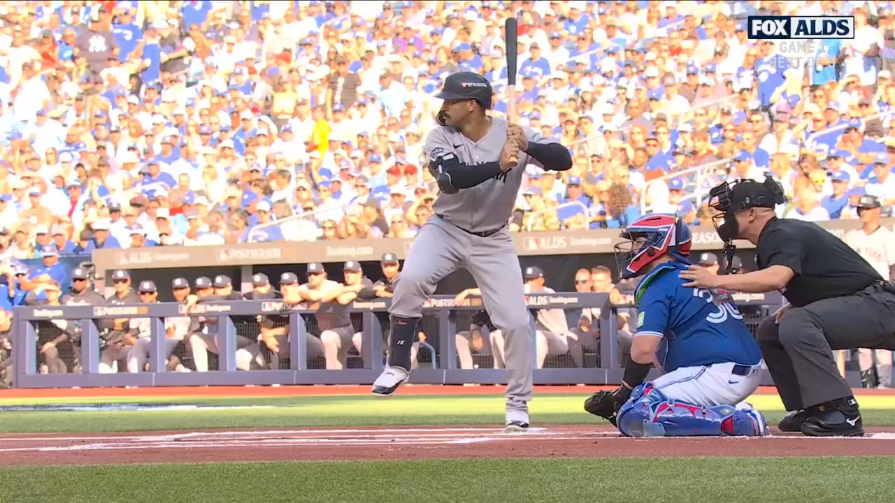 Umps blow a call on the first pitch of the game as this groundout clearly hit Trent Grisham’s foot