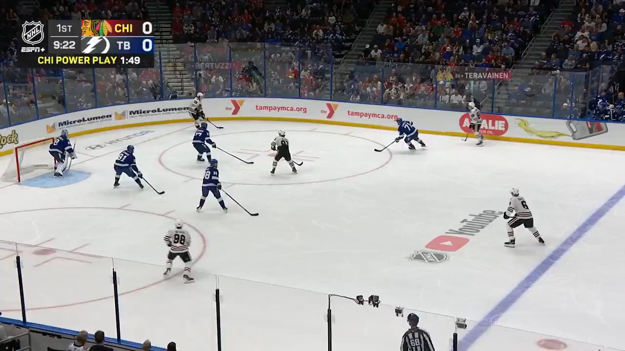 Tyler Bertuzzi sets up Frank Nazar, who scores on the power play for his fourth goal of the season