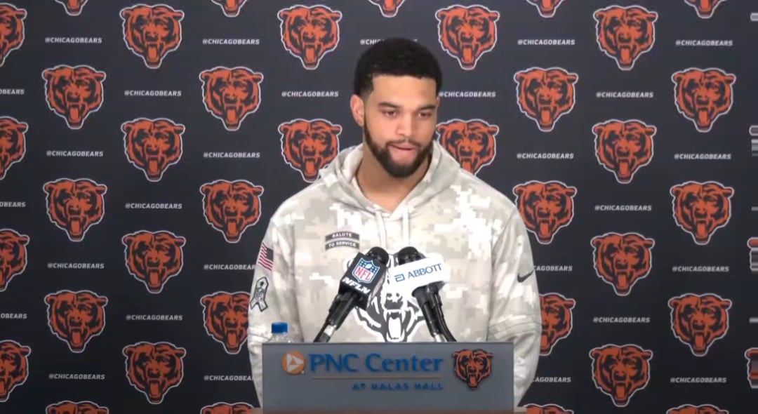 "I don't know if I'm going to encourage him to take his shirt off." Caleb Williams when asked if he'll encourage Ben Johnson to take his shirt off for free hot dogs at @TheWienerCircle 😂