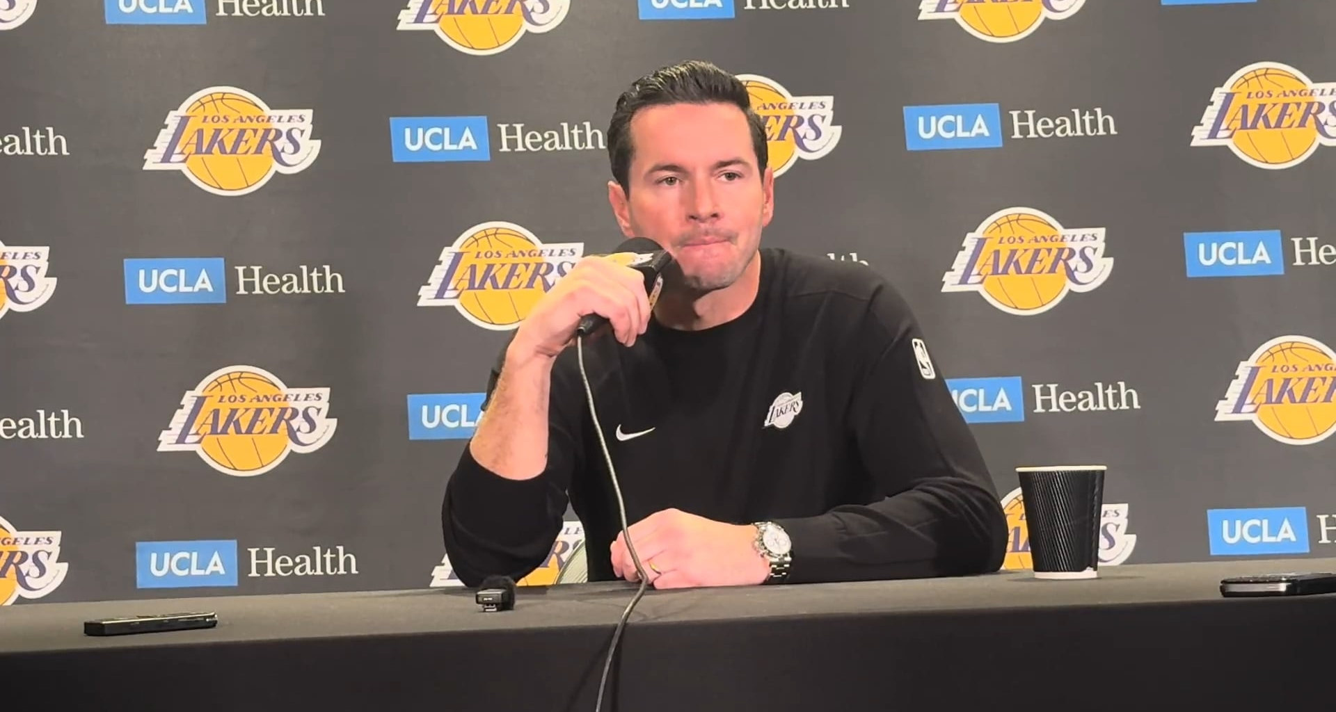 JJ Redick on his talk with Austin Reaves in the offseason: "It's as much Austin's team as it is LeBron's team or Luka's team. I told him he's out of excuses. You're no longer the undrafted guy who's a young player. You're one of the guys now. Every day, he's willing to be coached. It's been awesome"