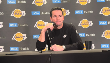 JJ Redick on his talk with Austin Reaves in the offseason: "It's as much Austin's team as it is LeBron's team or Luka's team. I told him he's out of excuses. You're no longer the undrafted guy who's a young player. You're one of the guys now. Every day, he's willing to be coached. It's been awesome"