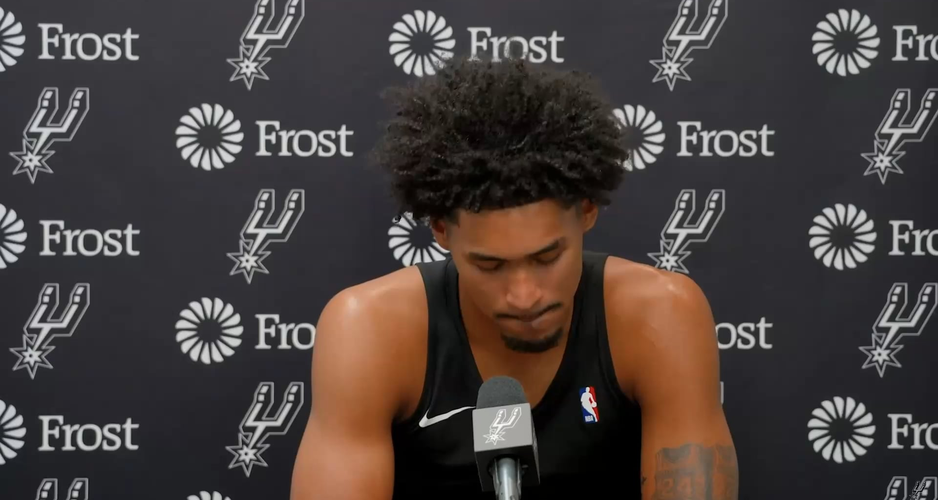 Harper on being a Spur: “Just to be drafted here is a blessing. From the top to the bottom, to Pop, to R.C., to even the equipment manager Nico, everyone top to bottom has been great."