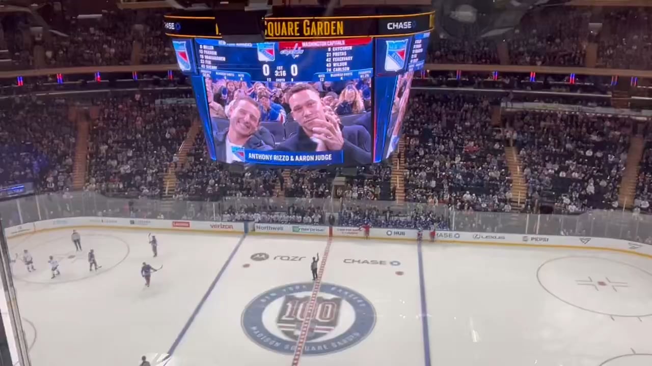 JUDGE & RIZZO AT RANGERS GAME