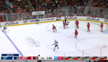 Big Ed ices the game (2nd of night) and makes it SIX unanswered goals