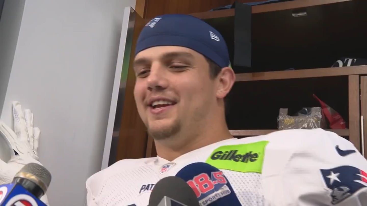 In the middle of Will Campbell's media scrum, Drake Maye shouted "smile more, big country" Mark Daniels: "Do they really call you big country?" Campbell: "No, that's just Drake"