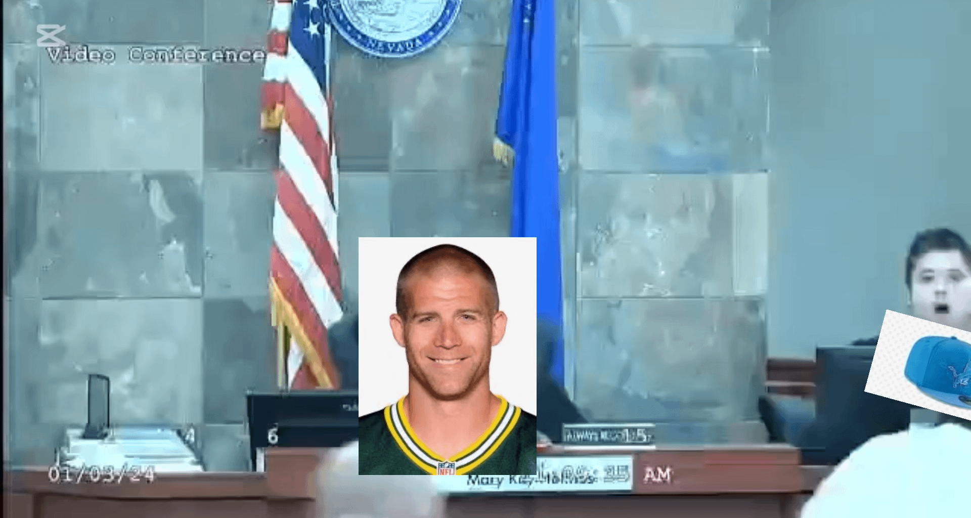 Live look at today’s NFL appeal with Brian Branch