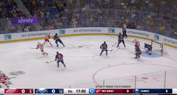 Compher opens the scoring