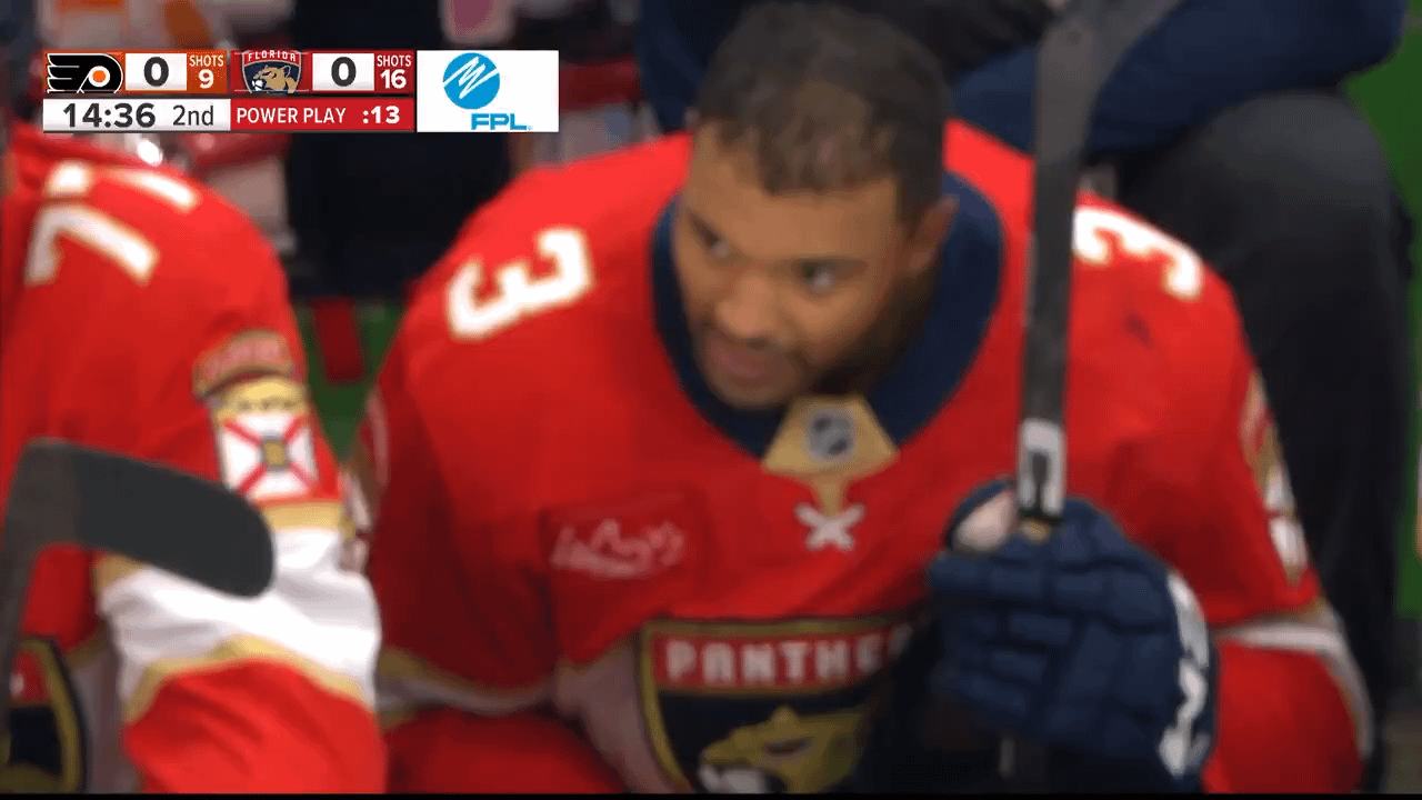 [PHI 0-(1) FLA] Lundell on power play to open the scoring for Florida. Jeff Petry with his first point with the Panthers