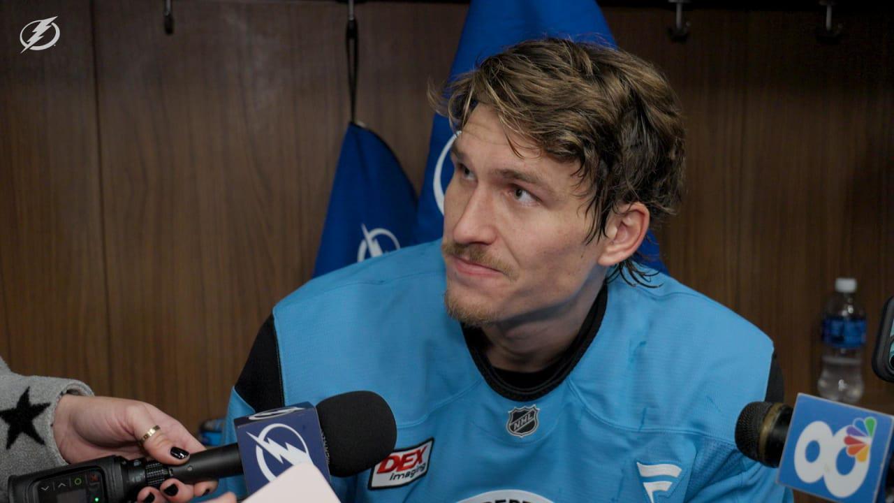 Douglas is so big that he had to wear his Mammoth Practice Jersey today