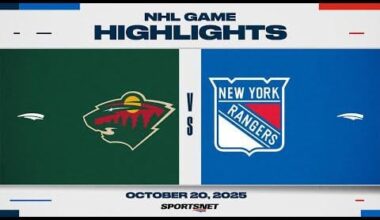 NHL Highlights | Wild vs. Rangers - October 20, 2025