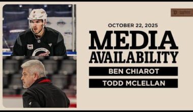 Ben Chiarot, Todd McLellan Morning Skate Media @ BUF | Oct. 22, 2025