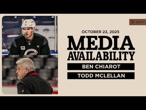 Ben Chiarot, Todd McLellan Morning Skate Media @ BUF | Oct. 22, 2025