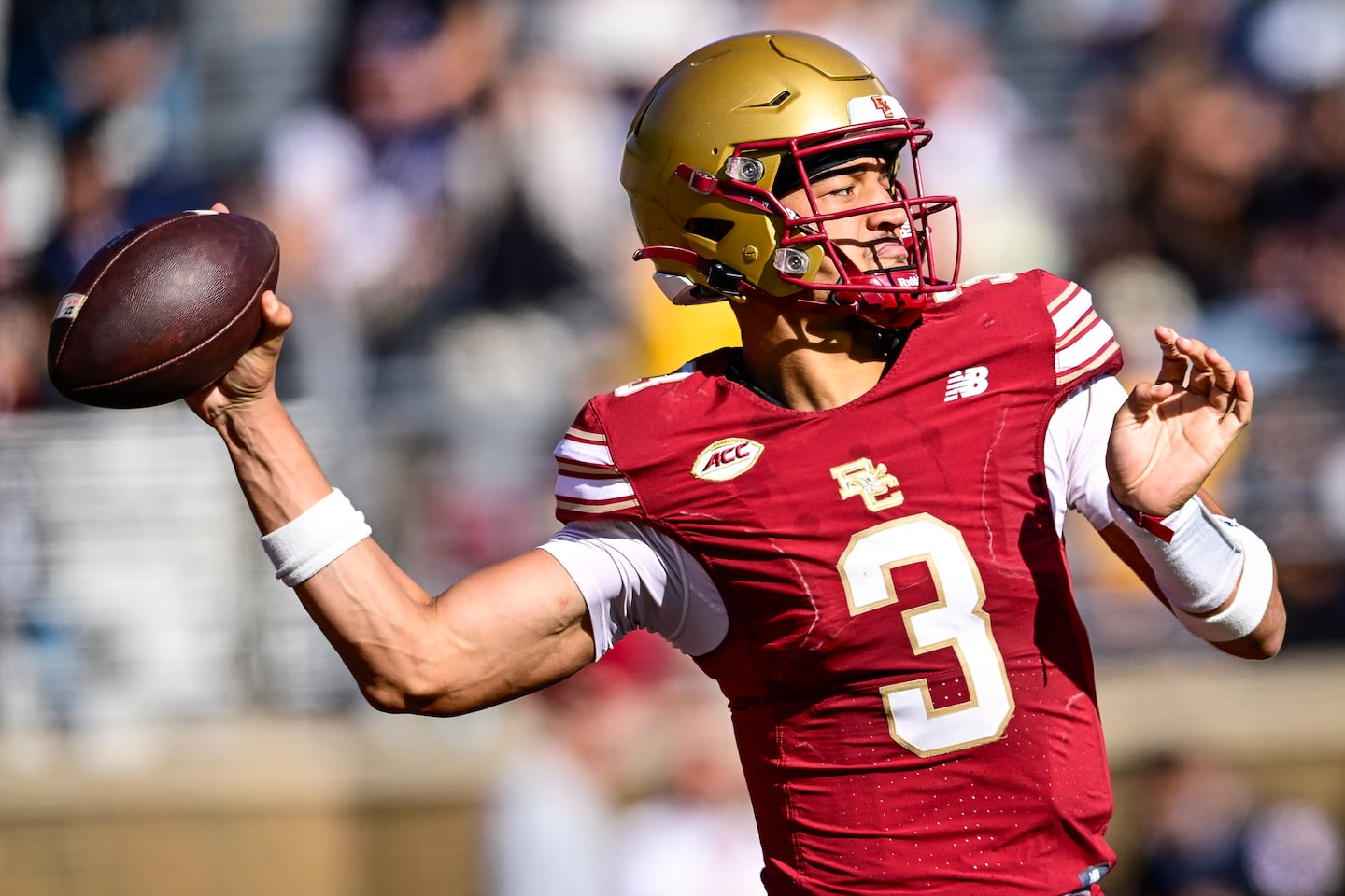 Grayson James got the start at quarterback over Dylan Lonergan, going 16 of 28 for 204 yards and a pair of touchdown passes, but Boston College lost its sixth in a row.