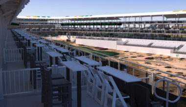 Renderings of the new stadium structure upgrades for 2026 at the WM Phoenix Open. (Renderings via W...