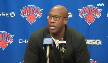 [Begley] Mike Brown said Mitchell Robinson is being held out due to workload management and OG Anunoby (ankle), Josh Hart (back) and Karl-Anthony Towns (quad) are out as precautionary measure