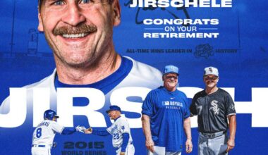 [Royals] Sending our congratulations to World Series Champion Mike Jirschele, and wishing him the best in retirement!

We'll miss you, Jirsch!