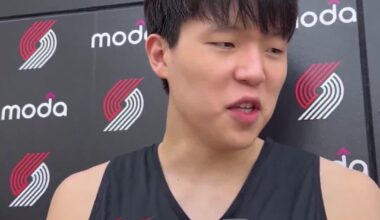 Yang Hansen on who is the most athletic guy at the camp: “Great question…. Everyone except me”