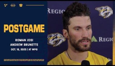 Roman Josi & Andrew Brunette - Postgame: Oct. 18, 2025