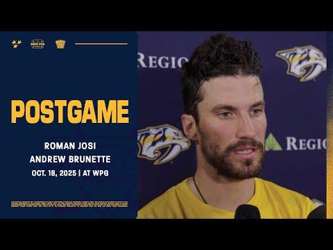 Roman Josi & Andrew Brunette - Postgame: Oct. 18, 2025