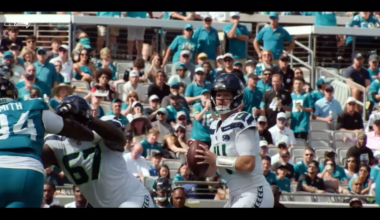 This incredible angle of the Darnold TD pass to Kupp vs the Jags
