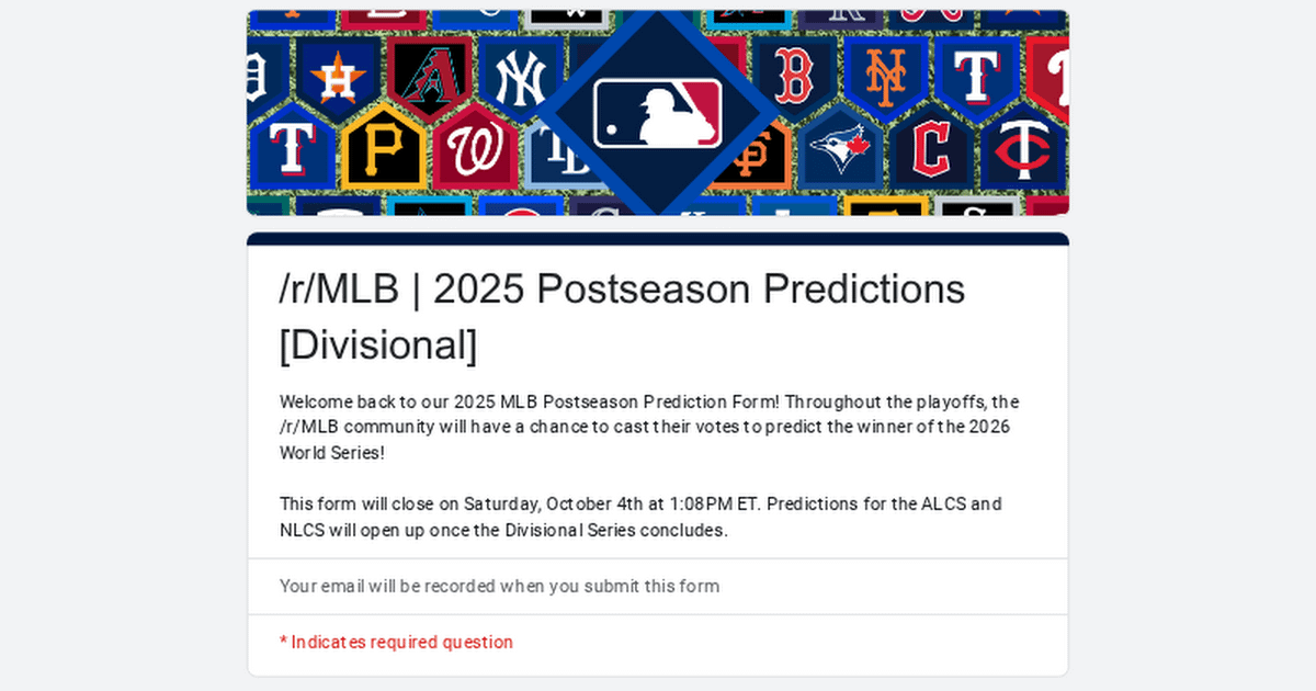 [Postseason] 2025 MLB Divisional Series